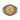Front view of two-tone Alexander coin ring showing gold vermeil tetradrachm center and oxidized silver band