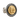 Lydian lion coin earring, two-tone, front view on white