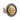 Front angle of 925 sterling silver lion coin earring with a 14K gold vermeil roaring lion center and beaded oxidized frame.