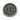Bitcoin Coin Ring, oxidized silver, front view on white
