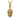 Front view of gold vermeil Spartan skull pendant with sword detail on dark background