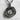 Close-up of the intricately carved Yin Yang dragon pendant showcasing the oxidized silver finish and texture.