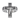 Silver Jesus Cross Ring with a detailed carving of Christ the Redeemer, shown front-on against a dark textured background.