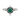 Silver North Star Ring with a vibrant emerald green stone in a pointed starburst setting, shown on a dark slate surface.