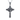 Fleur-de-Lis Crucifix Pendant, oxidized, front view on white background