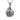 Silver boxing pendant showing championship belt, gloves, and wrapped fist bail, laid flat on a dark slate background.