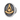 Past master lapel pin, front view on white background
