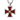 Crowned Knight Templar Pendant, front view on white background
