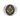 Front view of two-tone masonic signet ring featuring 14K gold Square and Compasses on oxidized silver background.