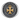 Templar cross and crown ring, front view on white