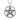 Moonstone pentacle pendant, front view on white background