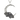Crescent moon moth pendant on chain, front view on black background