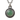 Handcrafted 925 sterling silver green jade pendant featuring oxidized beaded bezel detail on white background