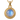 14K gold vermeil rainbow moonstone solitaire pendant with beaded bezel detailing on white background