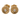 Gold plated daisy stud earring pair featuring white topaz center and 925 sterling silver post backings