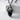 Black onyx dragon claw pendant, oxidized silver, front view on stone