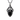 Oxidized silver dragon claw pendant holding a teardrop black onyx stone isolated on clean white background
