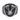 Front view of 925 sterling silver V twin engine ring with oxidized details on pure white background
