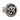 Eye of Horus earring in 925 sterling silver with dark oxidized hammered frame and 14K gold vermeil center stud