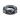 Superhero shield ring in oxidized 925 sterling silver featuring hexagon texture, displayed on white background