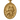 St. Christopher Medal Pendant, gold vermeil, front view on white
