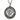 Solid 925 sterling silver molten disc pendant with oxidized brutalist texture and mirror-finish center