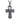 Sunbeam Eye of Horus Ankh Pendant, oxidized silver, front view on white background