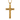 Crown of Thorns Cross Pendant, front view on white