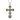 Palmette Orthodox Cross Pendant, front view on white background