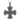 Front view of 925 sterling silver Celtic cross pendant with triquetra knots and granulated borders on stone