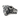 Charging bull ring, front view on white