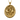 Artemis huntress medallion pendant, gold vermeil, front view on white