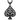 Black rhodium plated sterling silver ace of spades pendant with pave stones on slate background