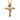 14K gold vermeil leaf cross pendant displayed on dark textured stone background