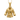 Gold vermeil judo gi pendant showing detailed knotted belt and lapels, displayed on a light, textured studio background.