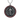 Saint Benedict pendant in 925 sterling silver with red CZ crystals and oxidized detail on white background