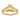 Gold finished Irish Claddagh ring featuring detailed heart, hands, and crown design on a white background