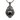 Silverback Gorilla Pendant, front view on white