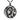 Leo lion medal pendant, front view on white background