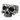925 sterling silver half skull ring with oxidized finish and detailed carved bone features