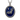 925 sterling silver bat medallion pendant featuring deep blue enamel background and flying bat detail