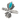 Turquoise lotus ring in 925 sterling silver featuring a marquise stone bezel set amid detailed leaves