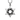 Interlocking Star of David Pendant, oxidized silver, front view on white background