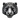 Tiger Face Ring, oxidized silver, front view on white