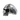 Clown skull ring, front view on white background