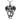 Coiled winged dragon pendant, front view on white background