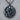 82nd Airborne Division Pendant, oxidized silver, product photo on wood