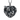 Mother child heart pendant, oxidized, front view on white