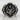 Archangel Uriel Ring, oxidized silver, front view on stone surface