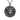 Taurus Bull Pendant, oxidized silver, front view on white